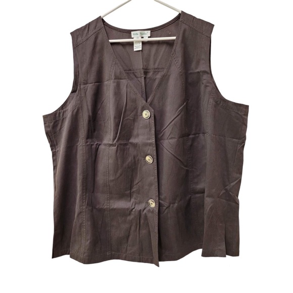 Ulla Popken Jackets & Blazers - Plus Size Ulla Popken Brown Fashion Vest